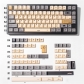 Buddhist Mood 104+44 PBT Dye-subbed Keycaps Set for Cherry MX Mechanical Keyboard Grey/Yellow/Beige